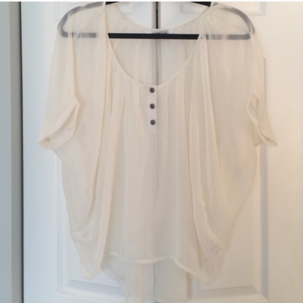 Off White Sheer Blouse